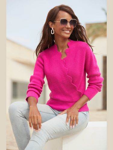 Pull en tricot bord ondulé tendance - LASCANA - Modalova