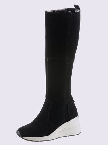 Bottes cuir velours de vache - Helline - Modalova