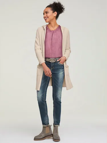 Veste longue en tricot style cardigan - Linea Tesini - Modalova