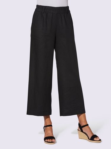 Jupe culotte 55% lin - noir - Helline - Modalova