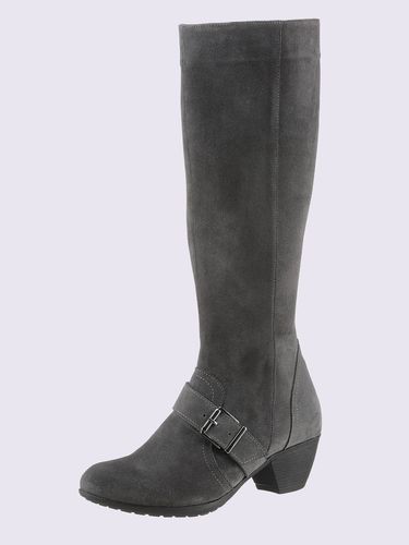 Bottes cuir velours de vache - Helline - Modalova