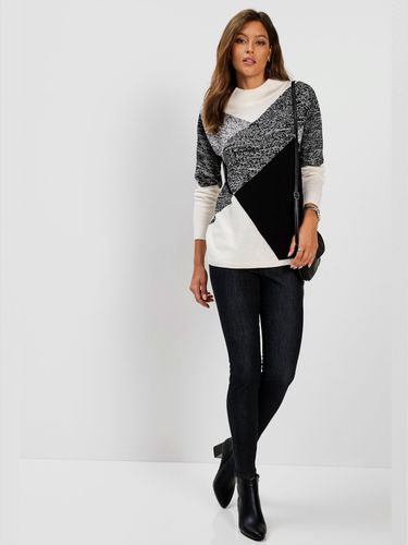 Pull à col montant 50% coton - - Helline - Modalova