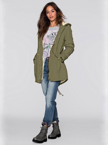 Parka 64% coton - vert olive - Helline - Modalova