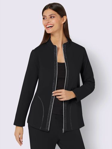 Veste matière sweat - noir - Helline - Modalova