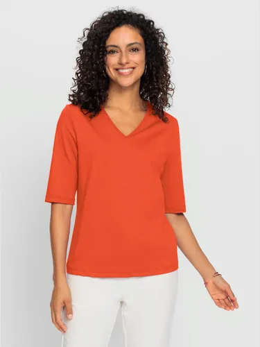 T-shirt en v toucher doux et agréable - Helline - Modalova