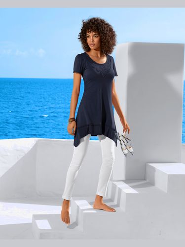 T-shirt long superbes détails en dentelle à l'encolure - Linea Tesini - Modalova