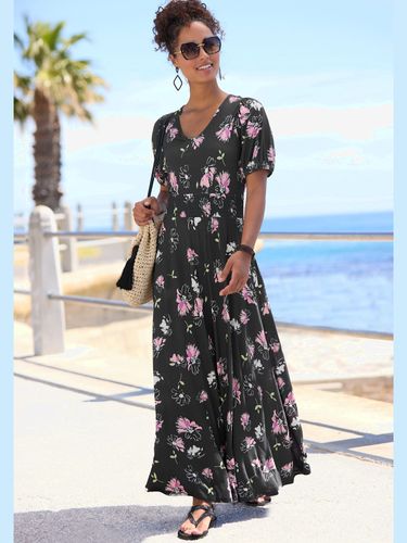 Robe longue encolure en v dégagée - - Vivance - Modalova
