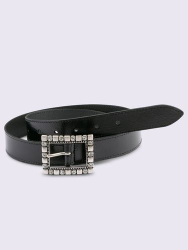 Ceinture cuir vachette - noir - Helline - Modalova