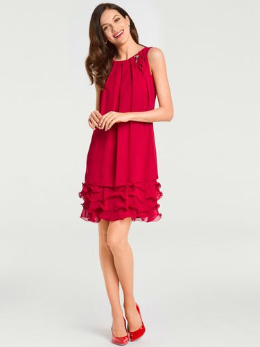 Robe de cocktail qualité crêpe légère et fluide - Ashley Brooke - Modalova