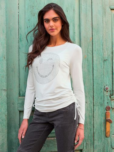 T-shirt pierres brillantes fantaisie - Mandarin - Modalova