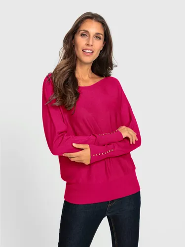 Pull chauve-souris tricoté en parallèle - Ashley Brooke - Modalova