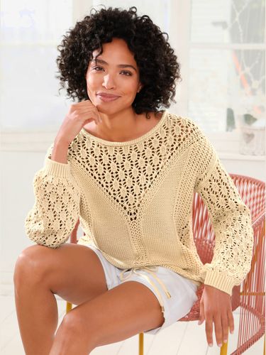 Pull encolure ronde coulisse à l'ourlet - Linea Tesini - Modalova