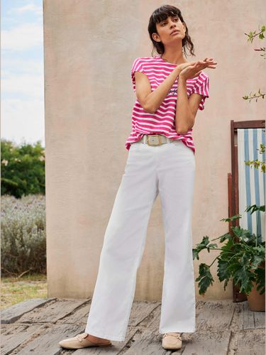 Jean droit 98% coton - blanc - Helline - Modalova