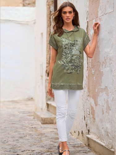 T-shirt motif imprimé devant - Mandarin - Modalova