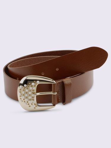 Ceinture cuir vachette - ambre - Helline - Modalova