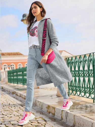 Veste longue en tricot coupe longue mode - Mandarin - Modalova