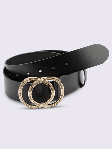 Ceinture cuir vachette - noir - Helline - Modalova