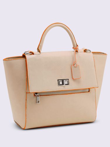 Sac motif asymétrique - beige - Helline - Modalova