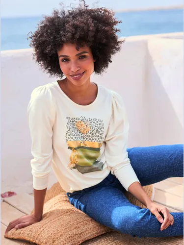 T-shirt imprimé viscose - Linea Tesini - Modalova