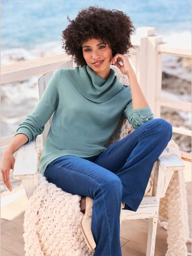 Pull en tricot fin col au tombé fluide - Linea Tesini - Modalova