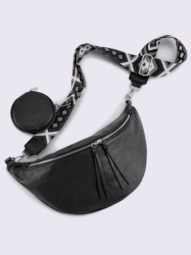 Sac imitation cuir souple - noir - Helline - Modalova