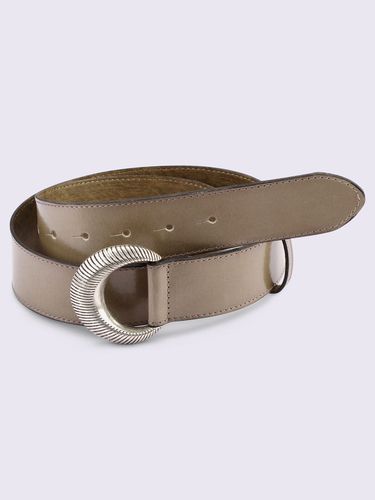 Ceinture cuir vachette - taupe - Helline - Modalova