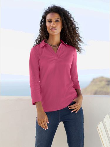 T-shirt à manches 3/4 col polo avec encolure en v - Best Connection - Modalova