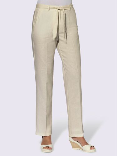 Pantalon plissé 55% lin - sable - Helline - Modalova