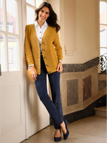 Veste en tricot 50% coton - ocre - Helline - Modalova