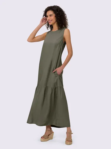 Robe tissée patte de boutonnage au dos - Linea Tesini - Modalova