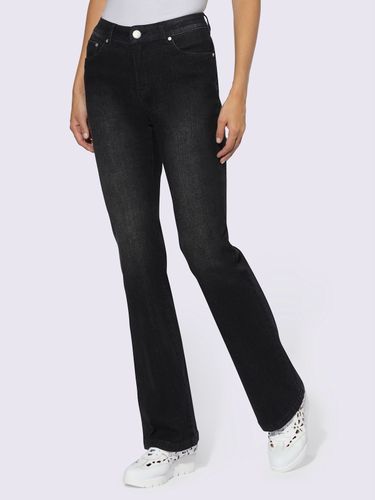 Jeans effet ventre plat coupe bootcut tendance - Linea Tesini - Modalova