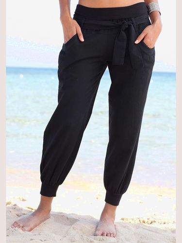 Pantalon de plage large ceinture en jersey - Buffalo - Modalova