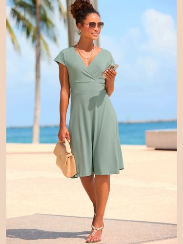 Robe mi-longue encolure ronde - LASCANA - Modalova