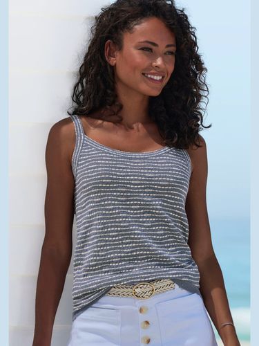 Débardeur en tricot rayures en fils teintés - - Vivance - Modalova