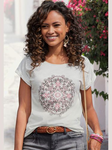 T-shirt à manches courtes imprimé mandala tendance - Vivance - Modalova