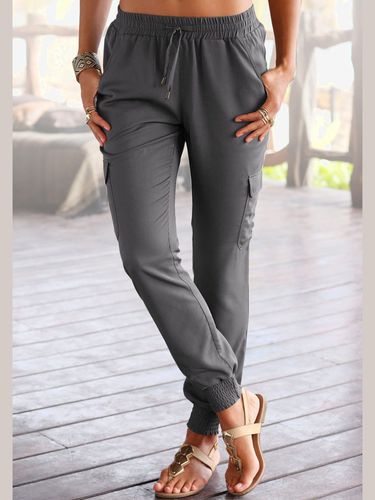 Pantalon ceinture smockée élastique et coulisse - LASCANA - Modalova