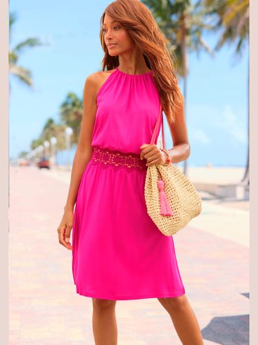 Robe d'été encolure haute froncée - Vivance - Modalova