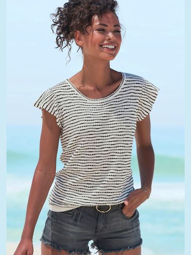 T-shirt à col rond manches chauve-souris tendance - - Vivance - Modalova