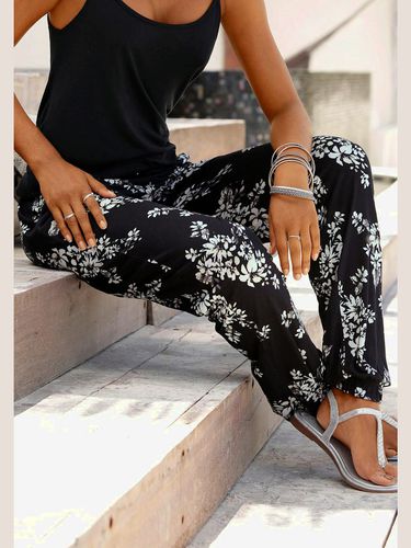 Pantalon de plage pantalon d'été en tissu avec imprimé floral - - LASCANA - Modalova