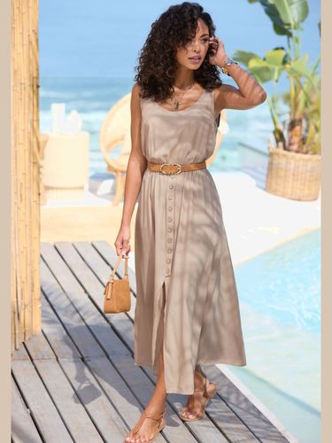 Robe longue encolure ronde dégagée - LASCANA - Modalova