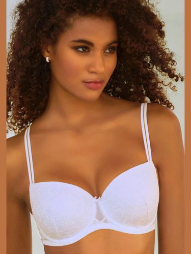 Soutien-gorge balconnet féminin en fine dentelle florale - LASCANA - Modalova