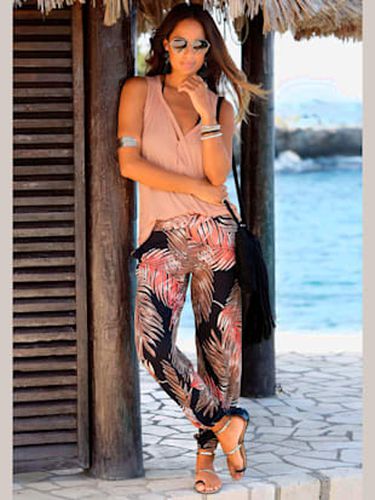 Pantalon de plage avec imprimé palmiers - - - LASCANA - Modalova