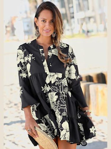 Robe chemisier robe tunique décontractée à col v - - - LASCANA - Modalova
