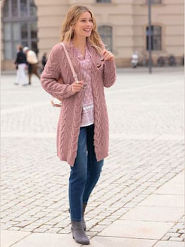 Veste longue en tricot maille bien-être très douce - Helline - Modalova