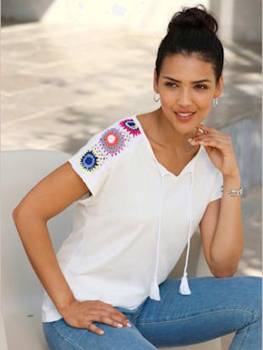 T-shirt à manches courtes dentelle crochetée à l'épaule - Witt - Modalova