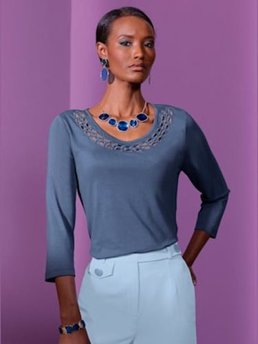 T-shirt à manches 3/4 superbe encolure - Creation L - Modalova