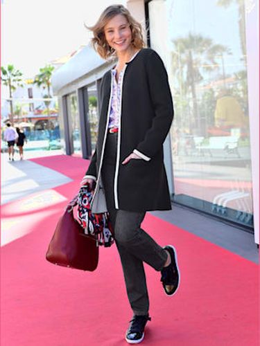 Veste en tricot détails contrastés - Creation L - Modalova