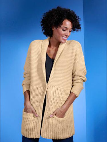 Veste en tricot mérinos/acrylique 30% laine vierge (mérinos) - CREATION L PREMIUM - Modalova