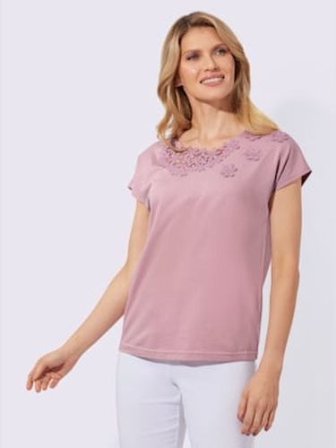 T-shirt à encolure ronde détails transparents en dentelle - Witt - Modalova