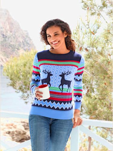 Pull jacquard pur coton - Collection L - Modalova